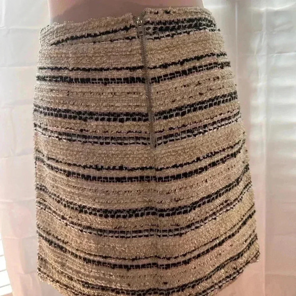 Lulu's Gold and Black Striped A-Line Mini Skirt - Picture 3 of 6